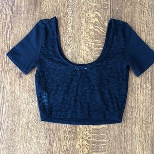 FOREVER 21 Lace back crop top